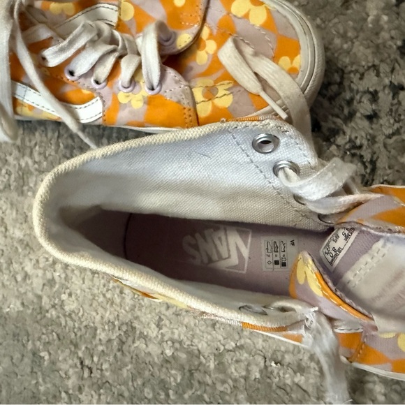 Vans SK8-Hi Tapered Stackform Shoes In Checkerboard Floral Orange - Picture 7 of 8